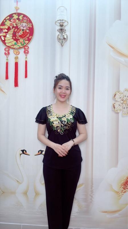 Product Introduction of A55 Đồ bộ thun nữ trung niên áo thêu hoa, tay cánh tiên hai tầng Women thương hiệu đồ bộ Hải Sơn 17