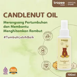 Tropee Bebe Candlenut Oil 100ml | Hair Oil Minyak Kemiri Penumbuh Rambut Alami | Menghitamkan Rambut | Perawatan Rambut Bayi dan Anak