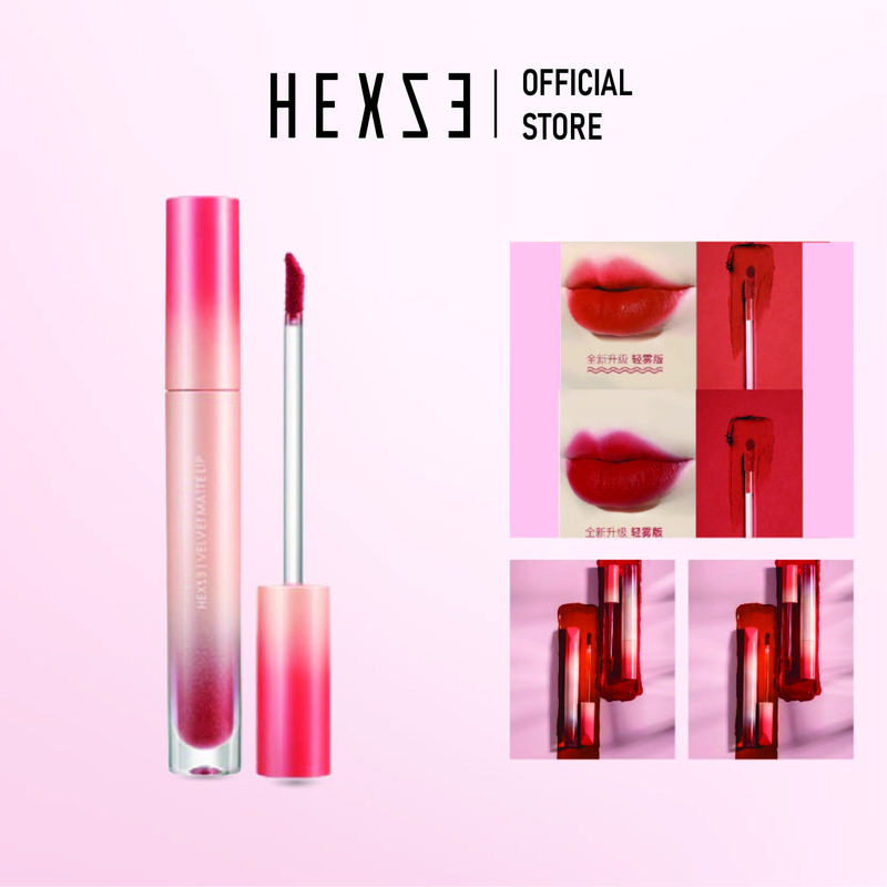 Son kem lì HEXZE mềm mịn như nhung lâu trôi dưỡng ẩm môi Women Nữ Trang Điểm Mỹ Phẩm Son Môi