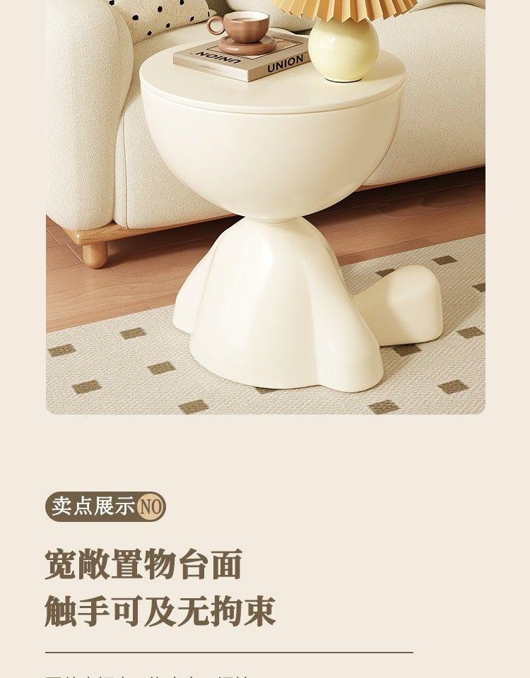 Product Introduction of Bàn Đầu Giường, Bàn Tròn Nhỏ, Giá Để Đồ, Bàn Cà Phê, Phong Cách Sang Trọng Giá Cả Phải Chăng, Bàn Bên Ghế Sofa, Phong Cách Ins Có Thể Di Chuyển, Thích Hợp Để Sử Dụng Đầu Giường 7
