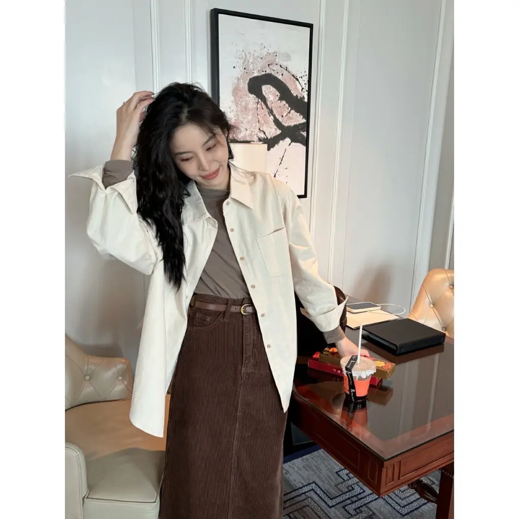 Atasan Kemeja Wanita Wanwan KD 7777 Vintage Korean Style Katun Premium Import Bangkok Bkk