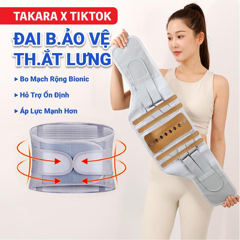  Đai lưng Takara DL01  đai hỗ trợ thoát vị thoái hóa mỏi lưng 