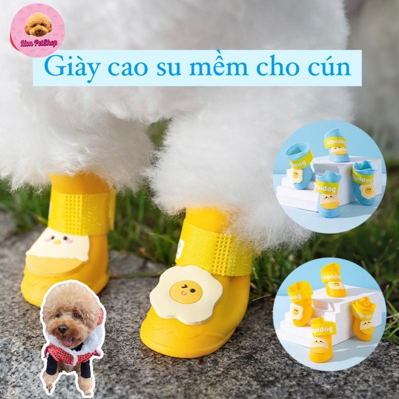 Giày cho chó, giày cao su mềm cho chó - Mon pet