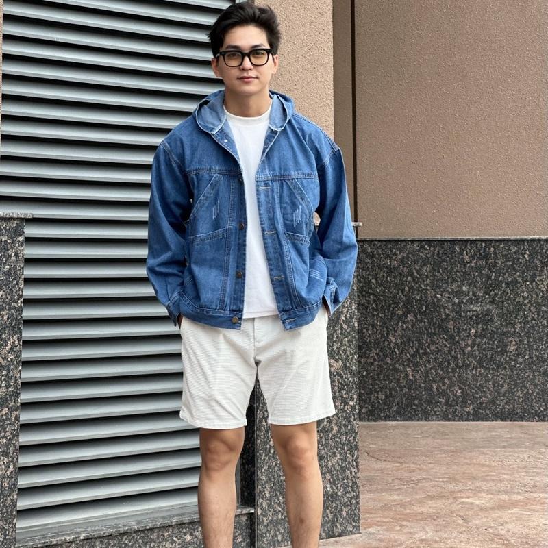 ÁO KHOÁC JEAN NAM 6 TÚI CÓ NÓN (CÓ TÚI TRONG)Size 40-85kg Jacket Menswear Jacket Menswear aokhoac