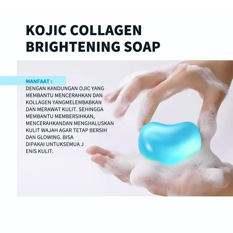 [DAPAT 10] WILLIE SALIM x KOJIS Kojic Collagen Brightening Soap 【90Gr*10Pcs】COD  Mencerahkan 3