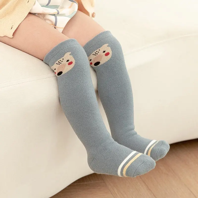 HDFJADSHOP Tất cho bé, tất dài cho bé 0 đến 5 tuổi lông xù ấm áp TD-06 6