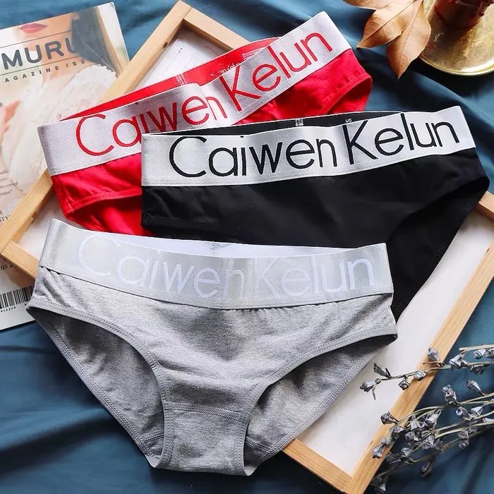 Quần lót cotton nữ & Tomboy caiwenkelun cạp xám 5cm cao cấp với thiết kế thông hơi, kháng khuẩn, thấm hút mồ hôi. 5