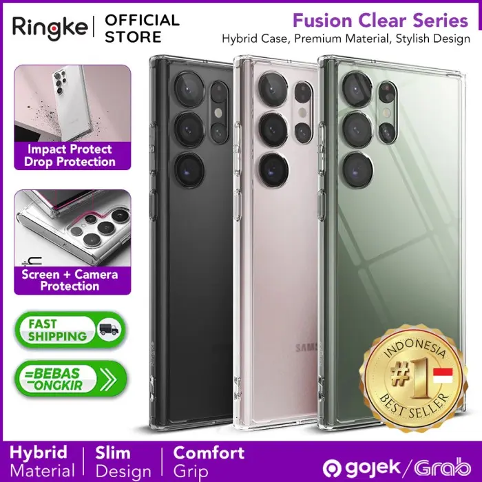Ringke Clear Case Samsung Galaxy S23 Ultra 5G Plus - Fusion Soft Casing Softcase Premium 0