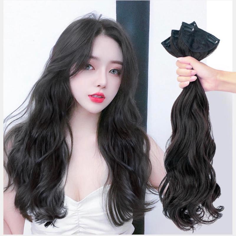 Tóc giả SET KẸP 3 PHÍM DÁNG XOĂN - 50cm