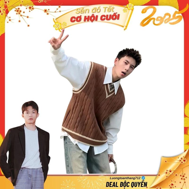 [Dyaci x Lương Toàn Thắng] Áo Len Gile Quảng Châu 450 Gsm Cổ Tim Chữ V Hàn Quốc DYACI AL97