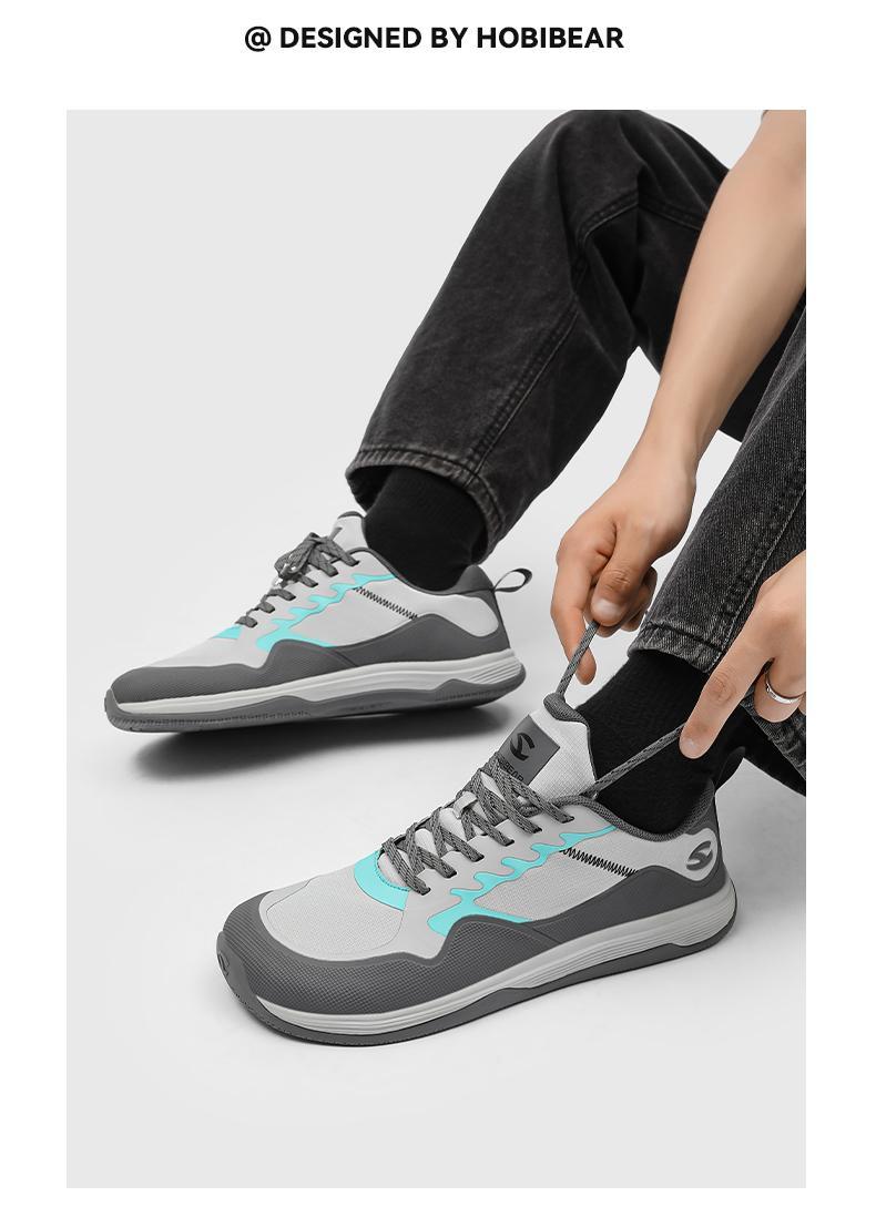 Product Introduction of HOBIBEAR Men's shoes, sports shoes, low cut men's single shoes, outdoor wide toe walking shoes, trendy running shoes 8