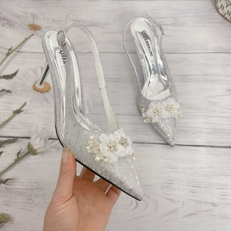 GIÀY TIỆC,GIÀY CƯỚI BLING BLING,ĐÍNH NƠ  CÔ DÂU   CHẤT KIM TUYẾN MỀM ÊM 5-7-9cm
