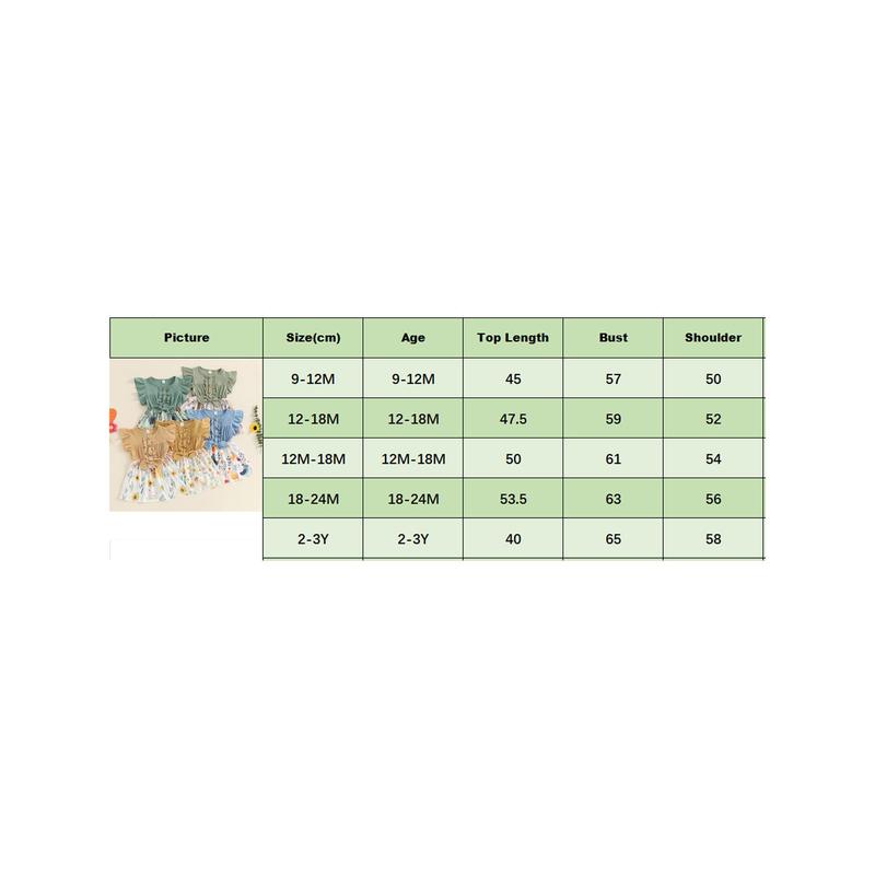 Product Introduction of Girls A-line Dress, Fly Sleeve Crew Neck Bow Chicken Print Casual Dress Summer Dress 0