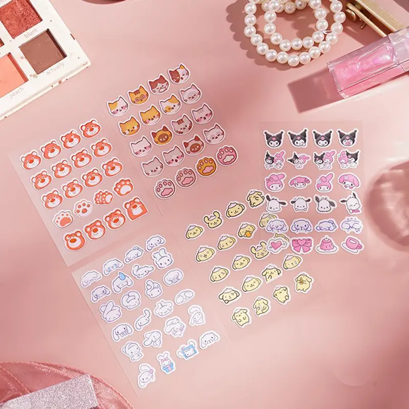 Cartoon Cat Face Colorful Stickers, Cute Acne Stickers Blemishes Improve Cover Face Acne A1C0 3