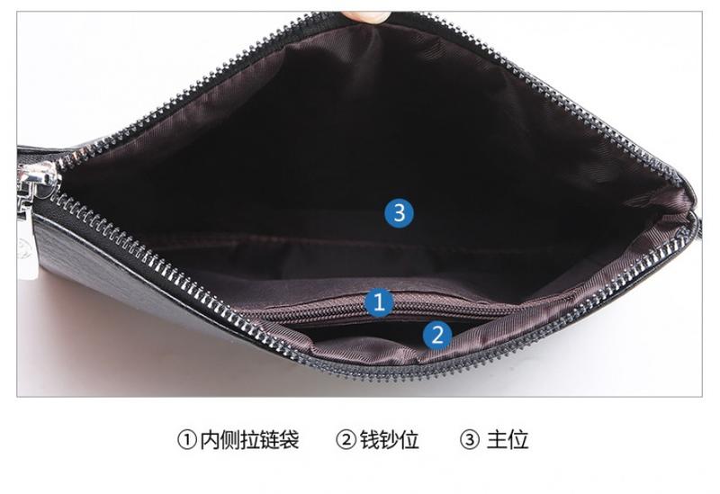 Product Introduction of Men's 2024 New Casual Men's Clutch Pu Soft Leather Men's Bag Mobile Phone Bag Large-Capacity Wallet 6