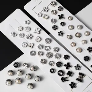 10Pcss Bros Pin Wanita Model Invisible Tanpa Kancing Aksesoris Fashion Wanita Korea Mini Bross