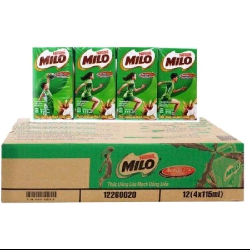  Combo 6 lốc Sữa lúa mạch Milo 115ml Có đường 