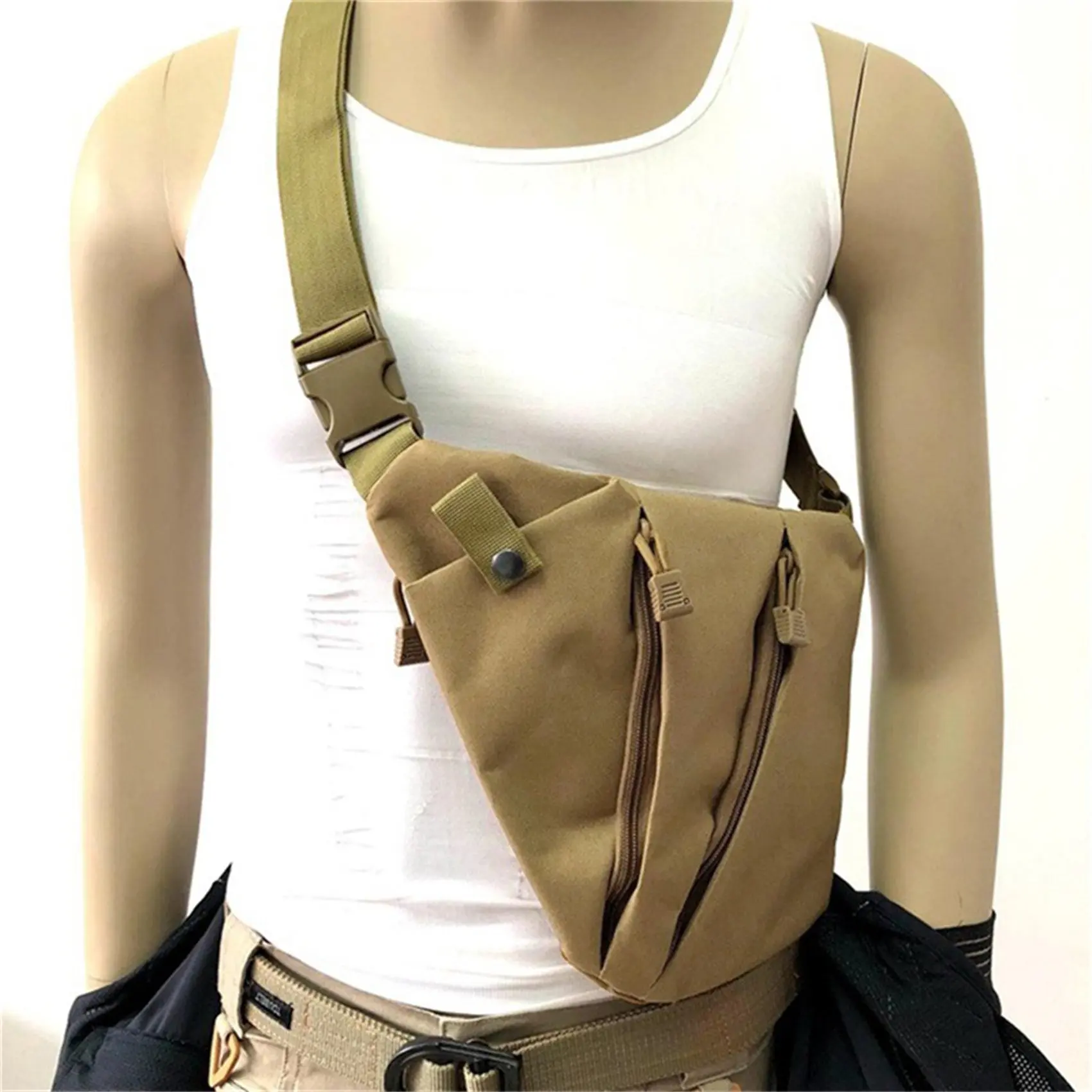 Outdoor Crossbody Waist Bags Male Tactical Storage Bag  Anti-theft Bag Simple Chest Bag