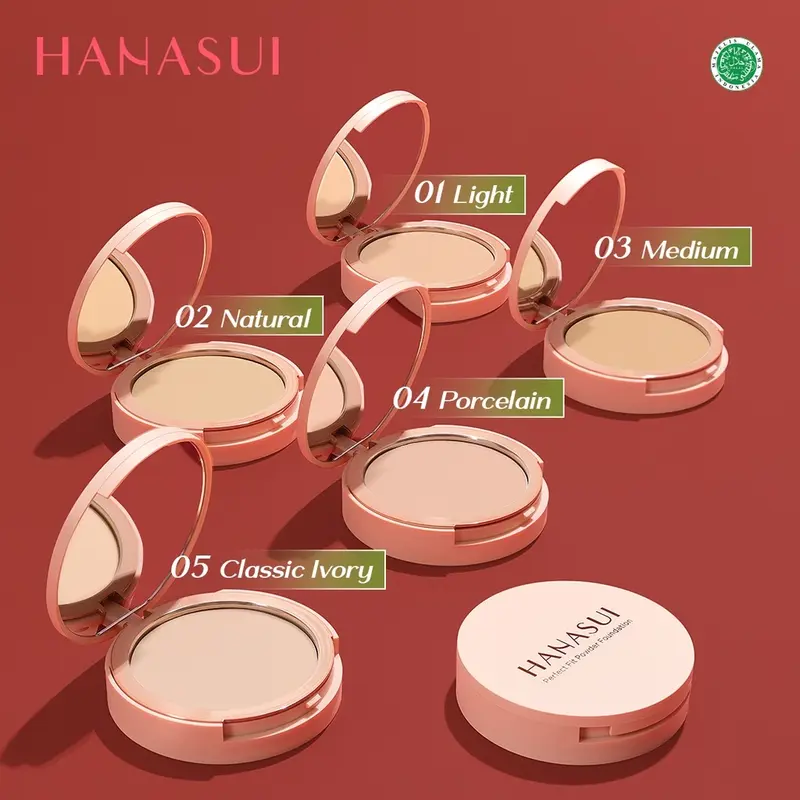 HANASUI Perfect Fit Powder Foundation | Bedak Padat Hanasui ORIGINAL | Wajah 3