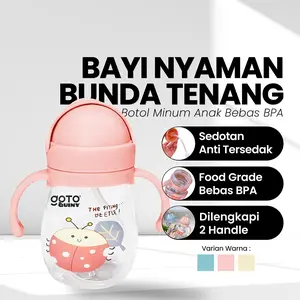 Goto [COD] Quiny Botol Minum Bayi Bottle Air Anak Sedotan Training Cup Baby