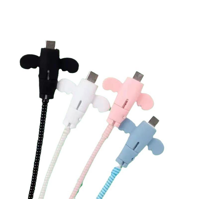 Product Introduction of Little Angel Data Cable Protector,Anti-Break Charging Cable Sleeve,Mobile Phone Wire Connector,Student Cartoon Design 4