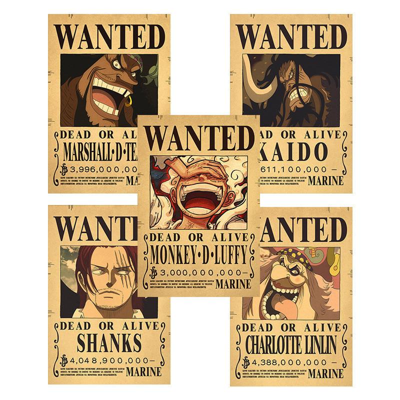 Áp phích retro One Piece phần thưởng poster dán tường PVC tự dính trang trí cho…