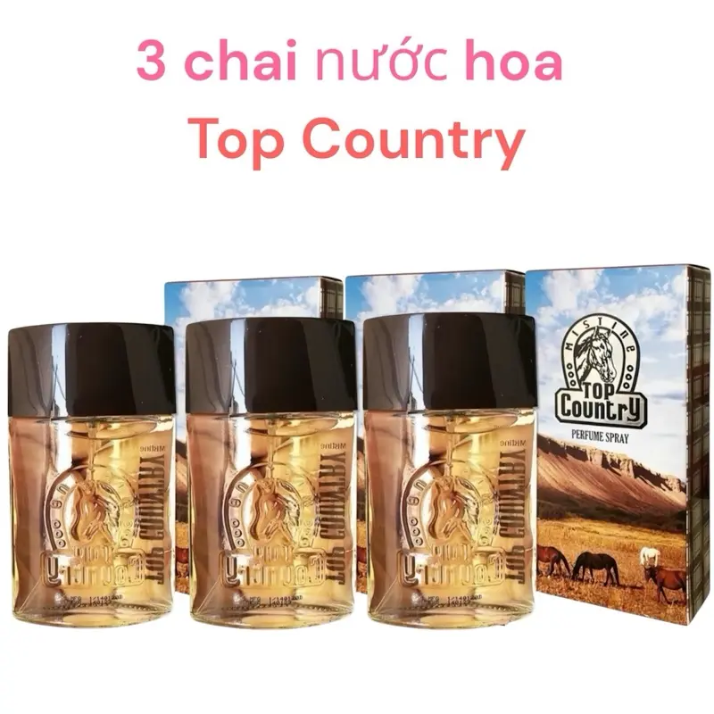Combo 3 chai nước hoa Top Country Thái Lan dung tích 50ml/chai