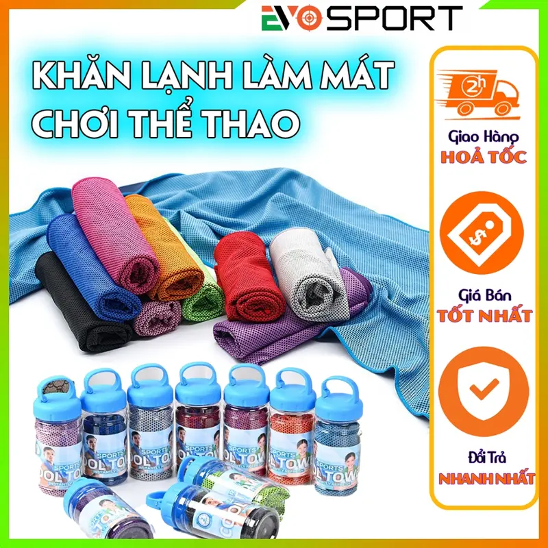 Khăn Lạnh Thể Thao Làm Mát Tức Thì CoolTowel Khăn Chuyển Nhiệt Lạnh Hỗ Trợ Làm Mát Thấm Hút Mồ Hôi Nhanh Khô 0