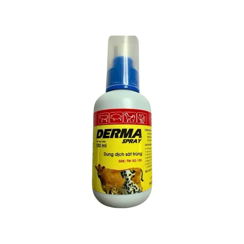 DERMA Spray 100ml Dung dịch dạng nước xịt sát trùng vết loét, vết thương, vết bỏng