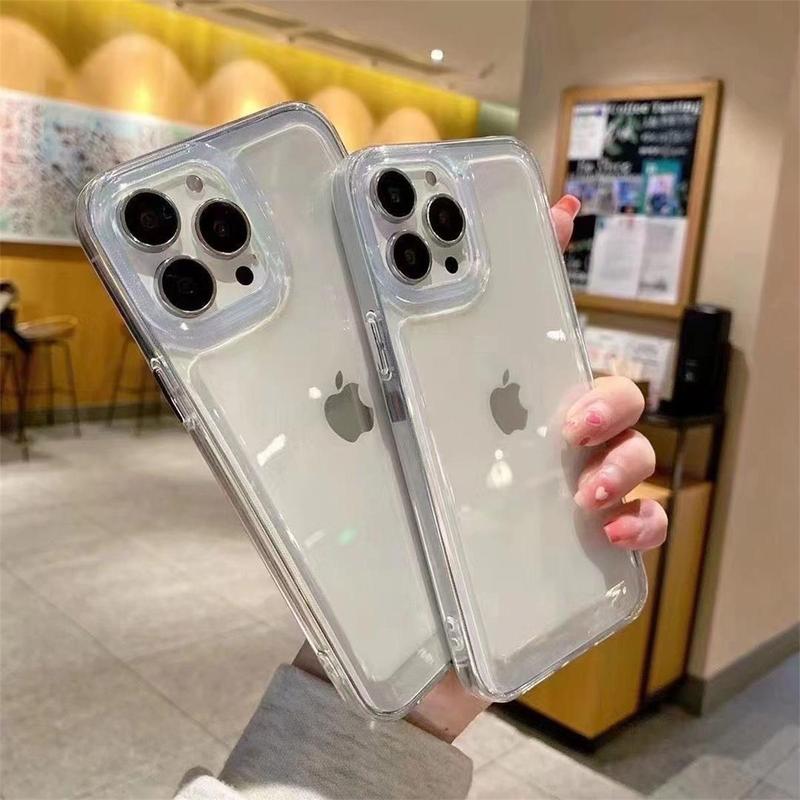 Vỏ TPU mềm trong suốt chống va đập, vỏ bảo vệ máy ảnh dễ thương, Tương thích với IPhone 11, 15, 14, 13, 12 Pro Max, XS Max, X, XR, 7 + 8, 6, 6S Plus 5