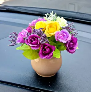 Bunga Mawar Untuk Hiasan Dashboard Mobil , Bunga Mawar Plastik Pajangan Dashboard Mobil