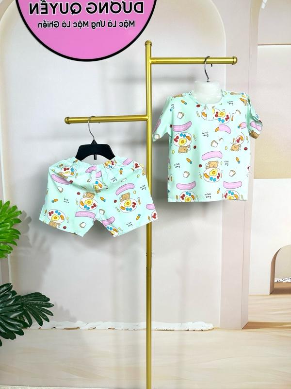 Product Introduction of DQ5 - 02. Bộ Quần Ngắn Áo Tay Ngắn Bé Trai. Chất Vải Tole Lanh Hai Da. Size 11kg đến 12kg. 16