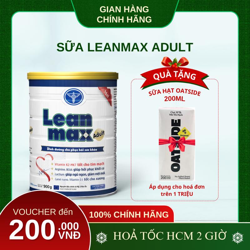 Sữa bột Lean Max Adult - Dinh dưỡng cho phục hồi sức khỏe - 900G ...