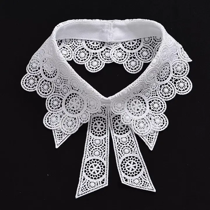Lace casual style versatile butterfly fake collar simple black and white autumn and winter neckline lace collar white fashion collar women