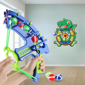 恐竜ターゲットシューティングトイ、室内用粘着ボールアーチェリーセット、子供向け屋外スポーツ玩具