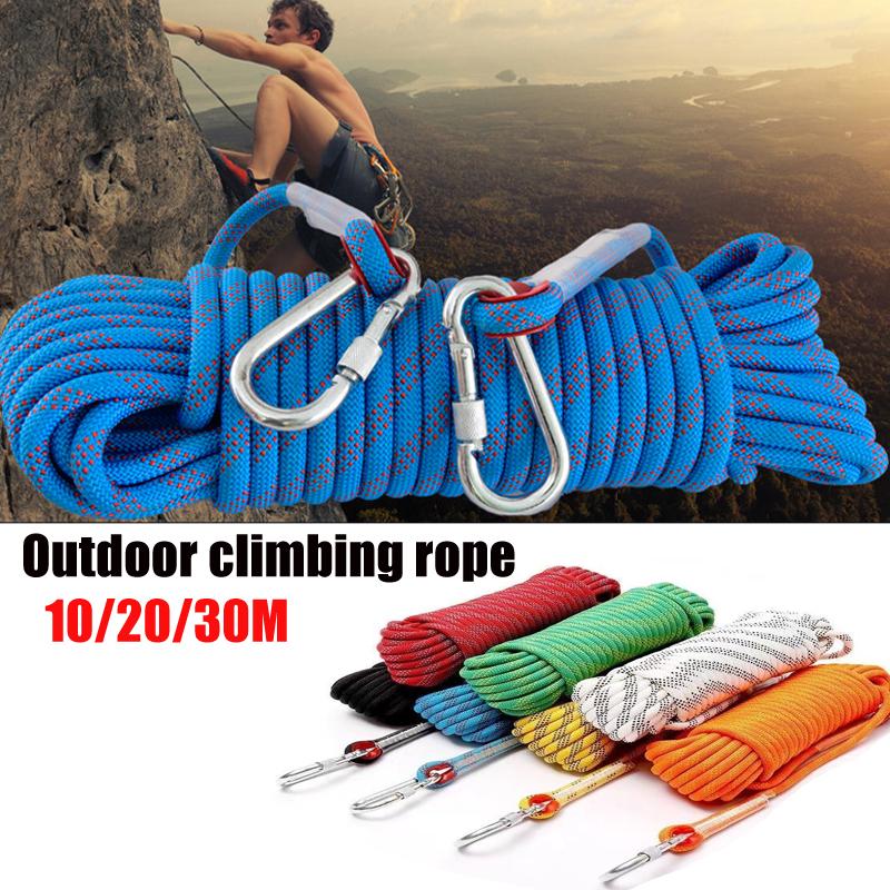 Dây Leo Núi, 10-20M, Đường Leo Núi Trên Đá Ngoài Trời, 10mm, Dây Thoát Hiểm, Dụng Cụ Leo Núi Trên Băng, Dây Phóng Sinh Cứu hỏa, Thiết Bị Khẩn Cấp Ngoài Trời Cao Su