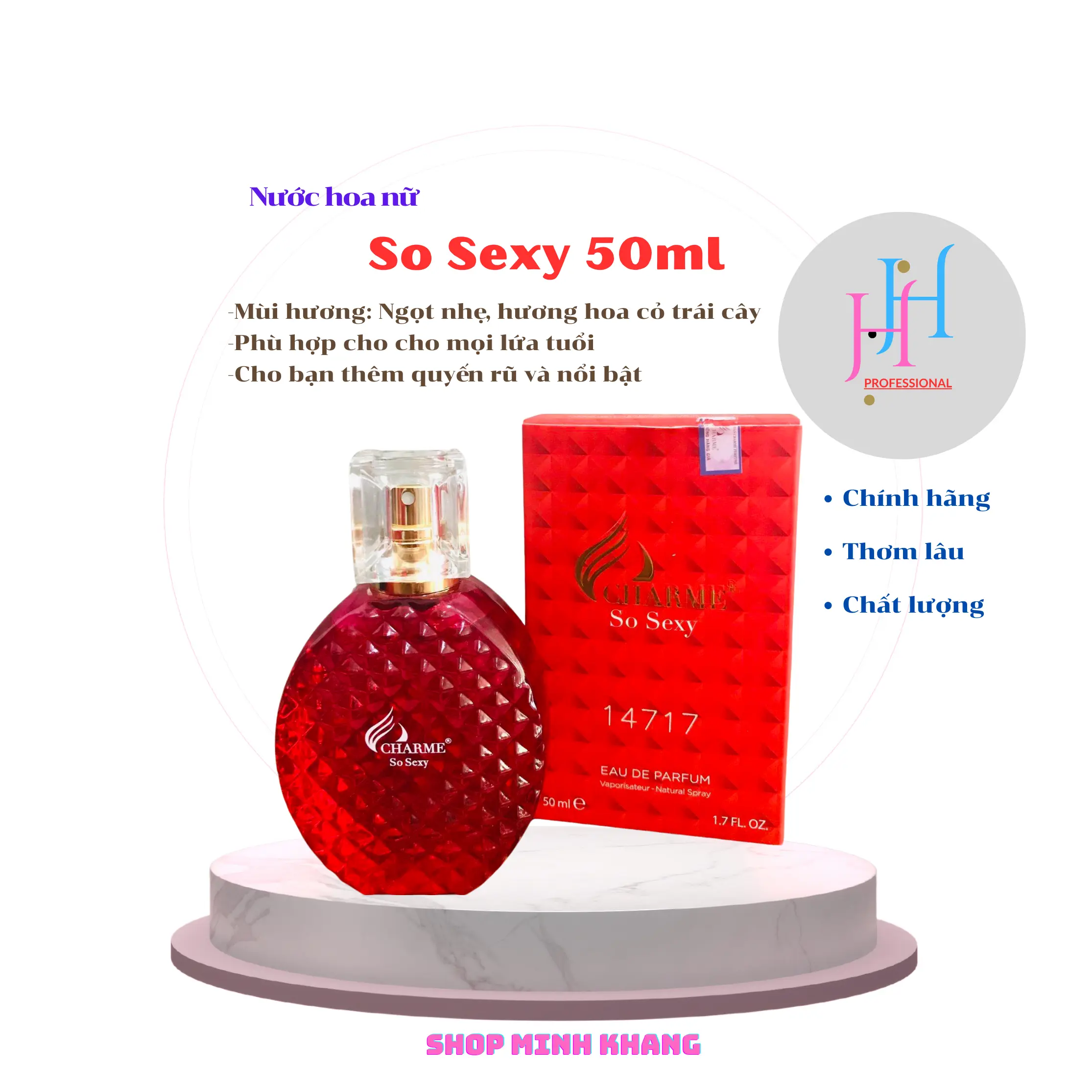 Cosmetic Women NƯỚC HOA NỮ CHARME SO SEXY 50 ml! GU SANG CÁ TÍNH Mỹ Phẩm Perfume