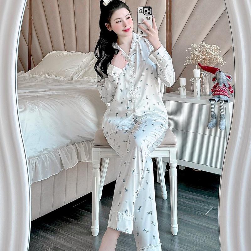 [Phom 40-55kg] Bô  Lụa chất Liệu LAtin mịn Viền Tròn, Đủ Tay NGắn , Tay Dài, Nhiều Màu Nữ Áo Women Voi 3