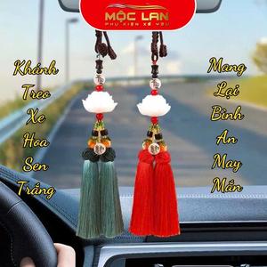 [Có sẵn] Khánh Treo Bông Sen - Gắn Đồng Điếu Giúp Mang Lại Không Gian An Lành, Ấm Áp Cho Xe Ô Tô Hoặc Nơi Ở Nội Thất Nhựa