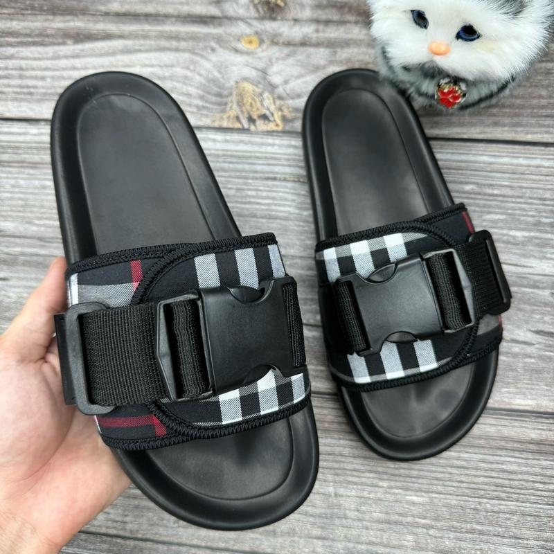 DéP quai dán khóa bấm màu kẻ sọc, đế cao su đúc nguyên khối tăng chiều cao 3cm, size 36-42 cho nam và nữ - Slipper Đế Bằng dé p dép lào 1