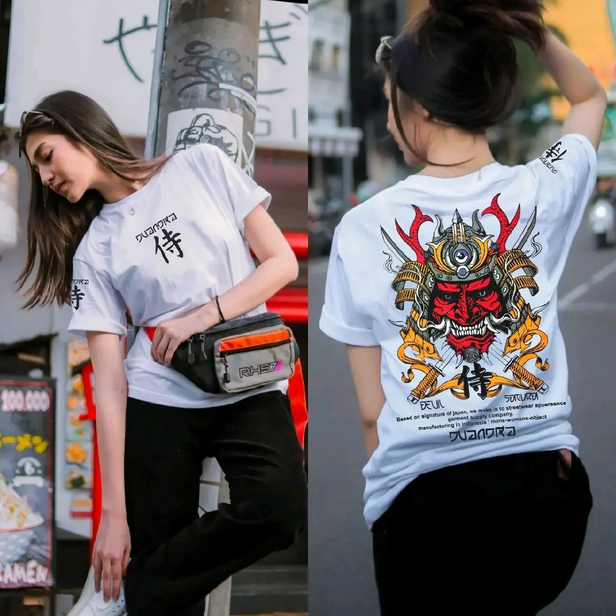 tshirt samurai naga ronin pria wanita / kaos distro japanese style Baju