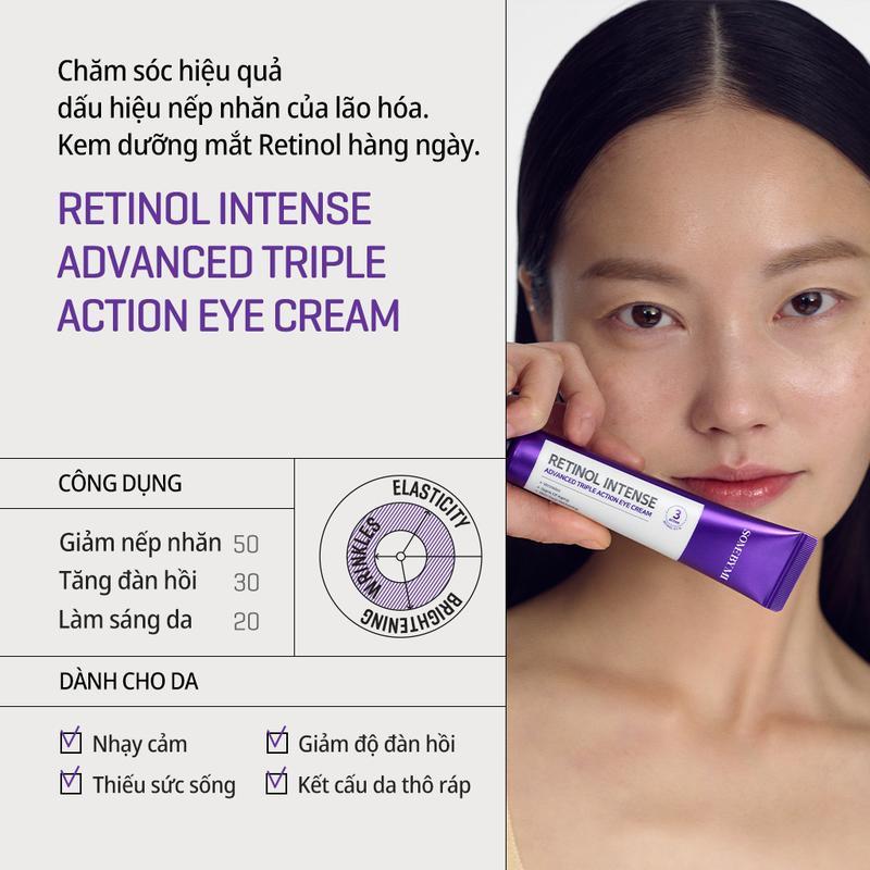 Product Introduction of Kem Mắt RETINOL Ngừa Lão Hóa Some By Mi Intensive Advanced Triple Action Eye Cream 30ml Nữ Dưỡng Mắt Women 7