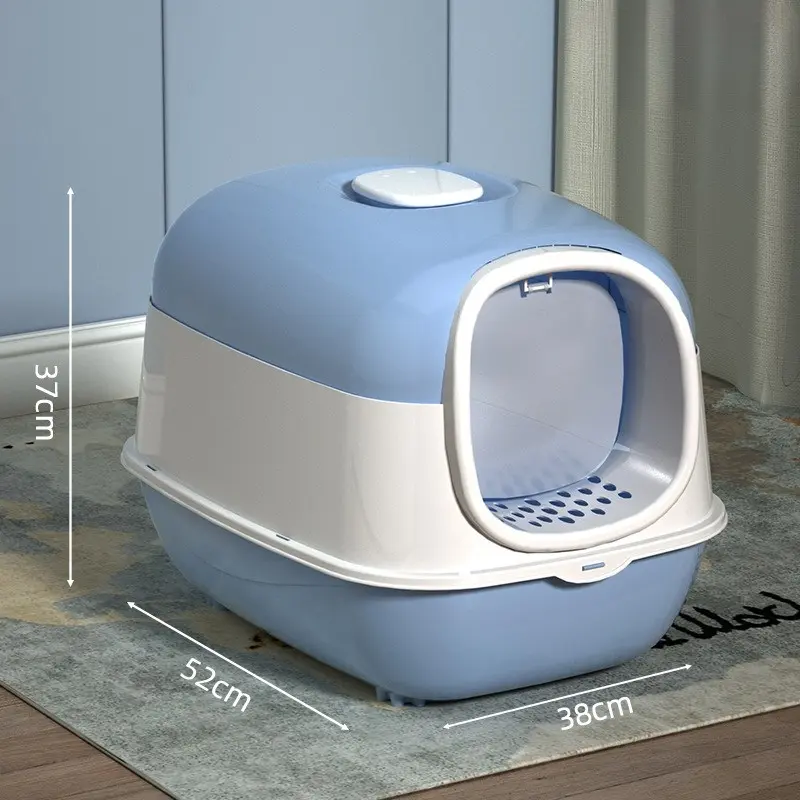 NHÀ VỆ SINH TRÒN CÓ ĐÈN KHỬ KHUẨN BẰNG TIA UV CHO MÈO, NHÀ VỆ SINH CỠ LỚN CHỐNG VĂNG CÁT (KO KÈM PIN) 2