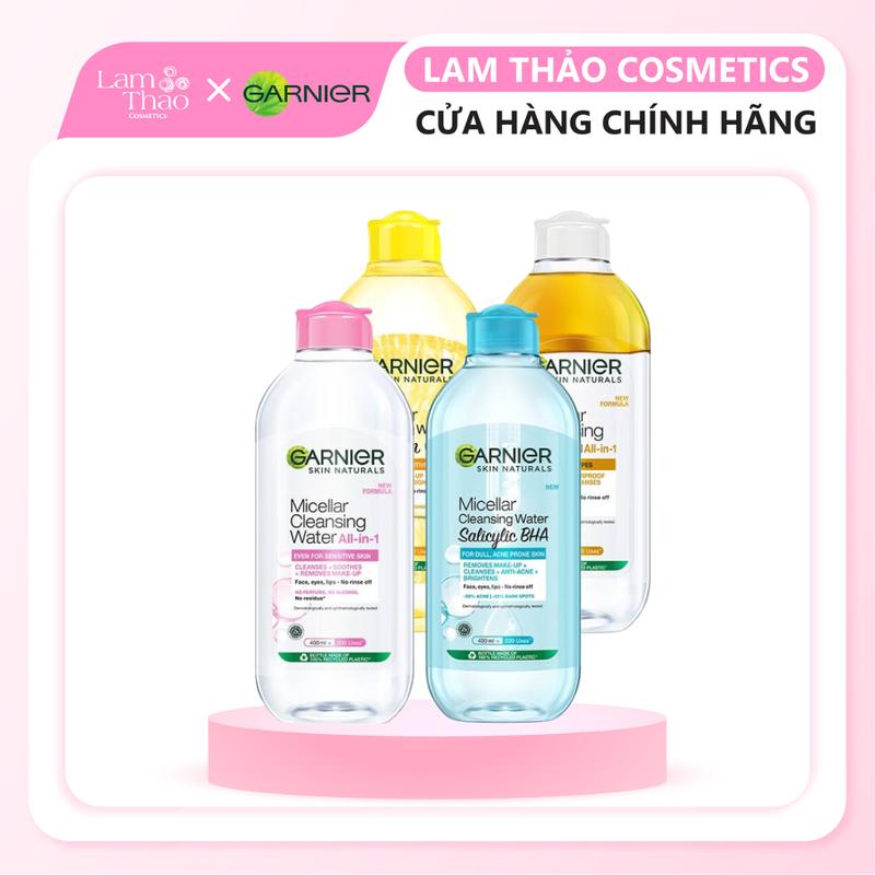 [400ML] Nước Tẩy Trang Garnier Micellar Cleansing Water Nữ Mỹ Phẩm
