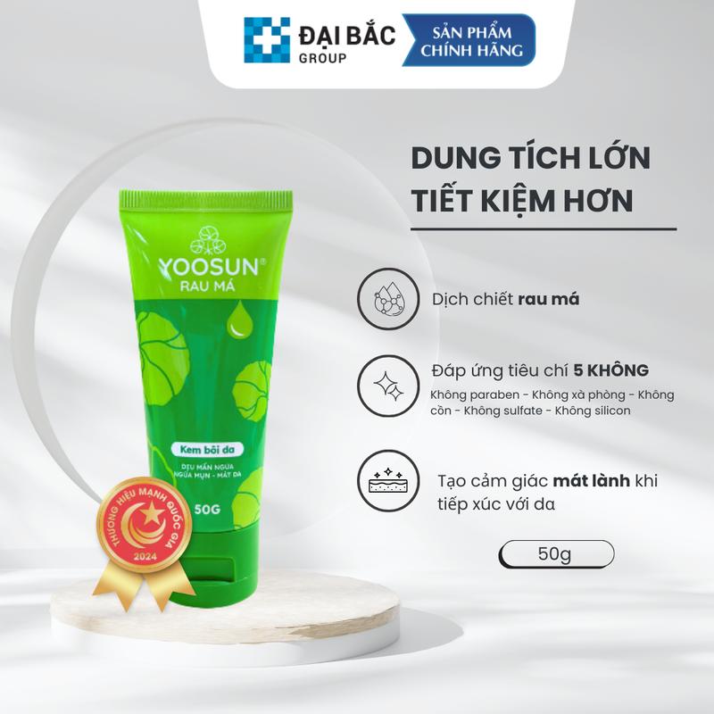 Kem bôi da YOOSUN RAU MÁ - Dịu mẩn ngứa, ngừa mụn, mát da 50gr/ tuýp