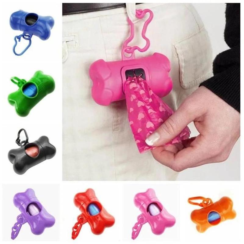 New Pet Waste Bag Dispenser for Dog Waste Bag Holder Plastic Garbage Bag Dispenser Carrier Case Dog Pet 1 Roll Waste Poop Bags 4