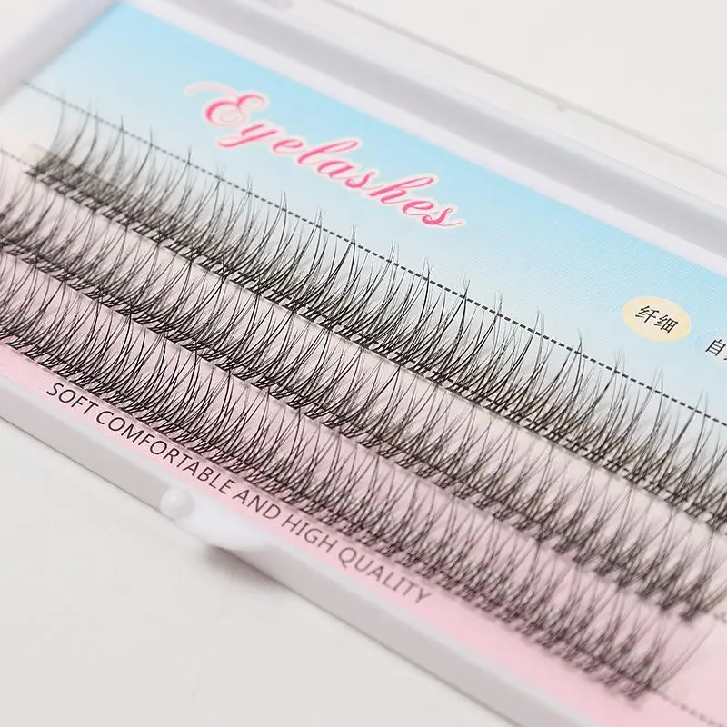 Individual False Eyelashes, 1 Box Natural Curling Eye Makeup Strip Lashes, Full Volume Eyelash for Lashes Extensions, Volumized False Eyelashes