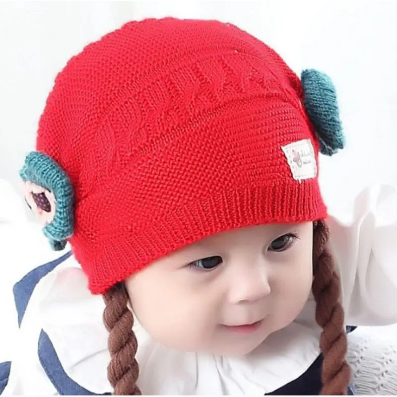 Topi Anak Rambut Kepang Bahan Rajut 5
