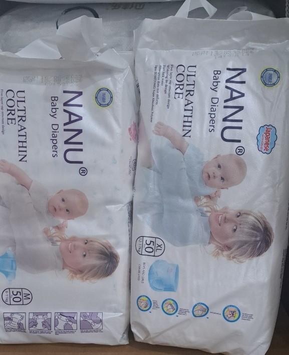 COMBO 02 BỊCH Tã / Bỉm dán/quần Nanu 50 miếng đủ size S/M/L/XL/XXL/3XL Cho Bé