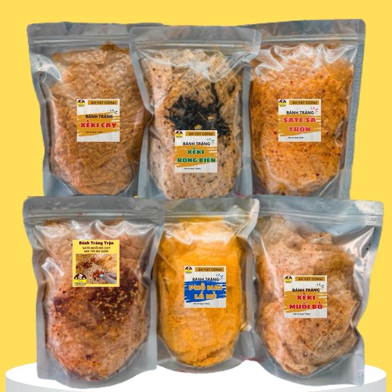 <COMBO KHỦNG LONG 1 KÝ 2> Bánh Tráng Mix 6 Vị XèKi Cay Phô Mai Rong Biển XèKi Muối Bò Sate Sả Trộn Sate Ớt Muối Bò Cay KHÁCH ĐƯỢC ĐỔI VỊ THEO NHU CẦU - Snack Ăn Vặt